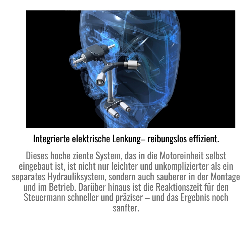 Integrierte elektrische Lenkung– reibungslos effizient.